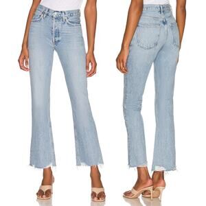 AGOLDE Relaxed Bootcut Mid Rise Jeans Curio Wash Women’s Size 26 Raw Hem